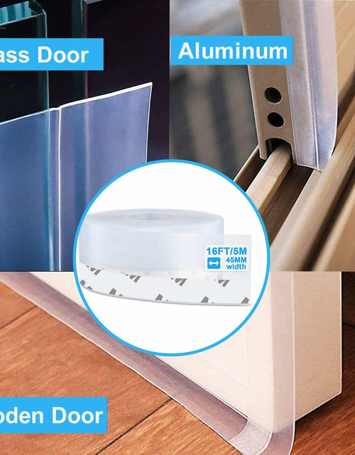 Load image into Gallery viewer, AIMIXUN Weather Stripping Door Seal Silicone Draft Stopper 16.4ft Clear
