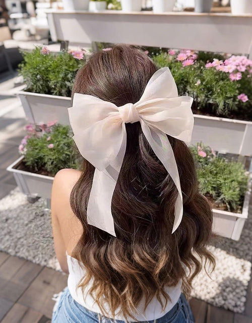 Load image into Gallery viewer, SCORYULE Bow Hair Clips 5PCS Multicolor Tulle Ribbon with Long Tails Girls Women
