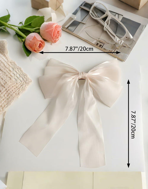 Load image into Gallery viewer, SCORYULE Bow Hair Clips 5PCS Multicolor Tulle Ribbon with Long Tails Girls Women

