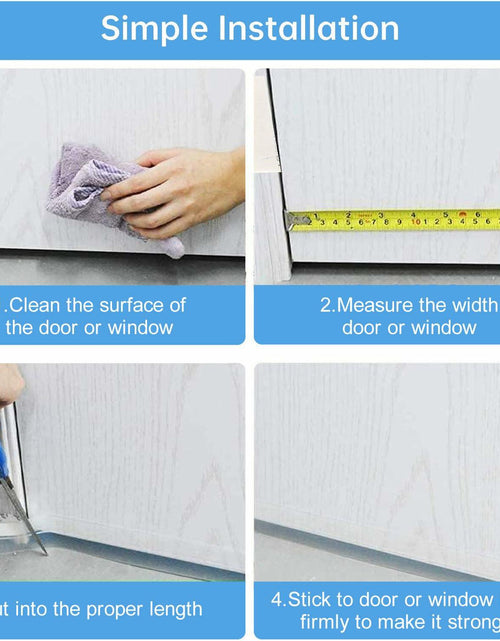 Load image into Gallery viewer, AIMIXUN Weather Stripping Door Seal Silicone Draft Stopper 16.4ft Clear
