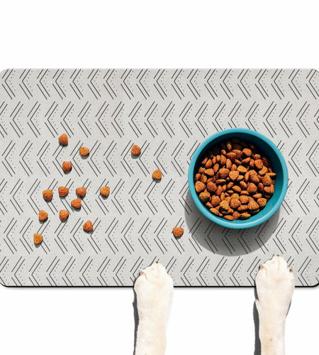 Generic Dog Bowl Mat Absorbent Non-Slip Quick Dry 16x24 Inch Black-4