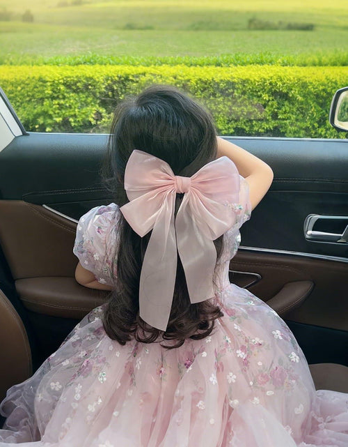 Load image into Gallery viewer, SCORYULE Bow Hair Clips 5PCS Multicolor Tulle Ribbon with Long Tails Girls Women
