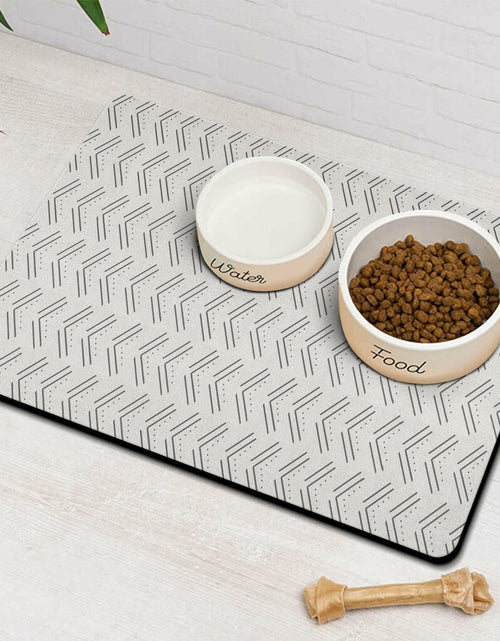 Load image into Gallery viewer, Generic Dog Bowl Mat Absorbent Non-Slip Quick Dry 16x24 Inch Black-4
