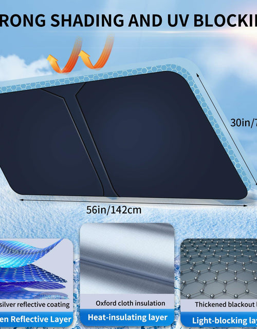 Load image into Gallery viewer, COFSODI Car Windshield Sunshade Double Thickened UV Protection Black
