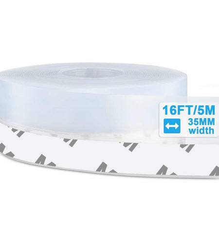 AIMIXUN Weather Stripping Door Seal Silicone Draft Stopper 16.4ft Clear