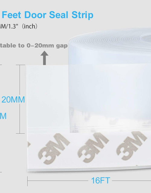 Load image into Gallery viewer, AIMIXUN Weather Stripping Door Seal Silicone Draft Stopper 16.4ft Clear
