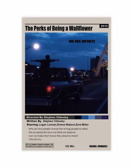 Load image into Gallery viewer, ELSARBEINA Perks of Being A Wallflower Canvas Poster 12x18in Earthy Tones

