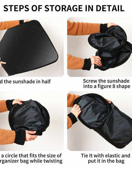 Load image into Gallery viewer, COFSODI Car Windshield Sunshade Double Thickened UV Protection Black
