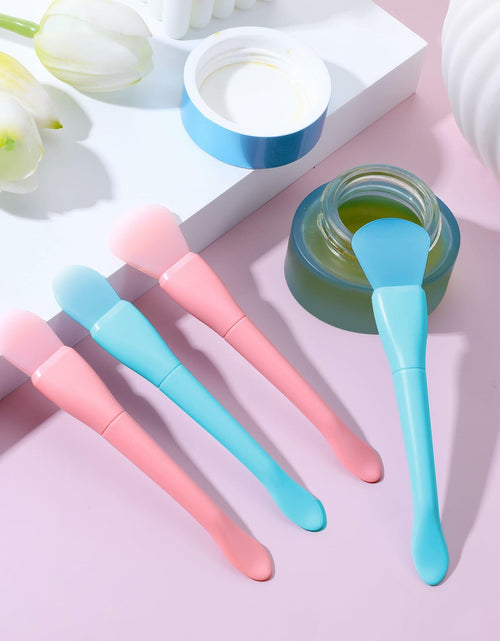 Load image into Gallery viewer, QFGasre Silicone Face Mask Brush Applicator Soft Beauty Tool Pink Blue
