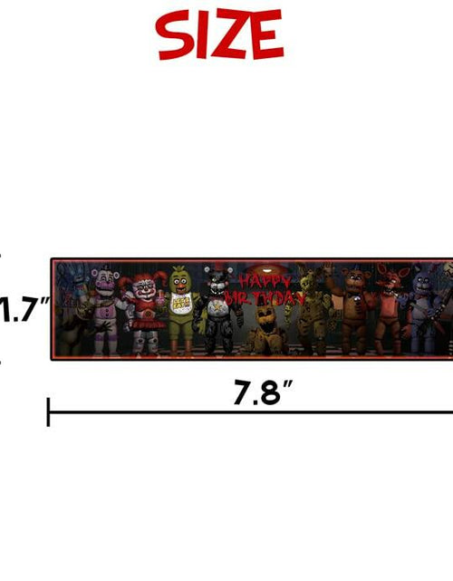 Load image into Gallery viewer, Valentina Buck Fnaf Water Bottle Labels Birthday Party Supplies Black 20 Count
