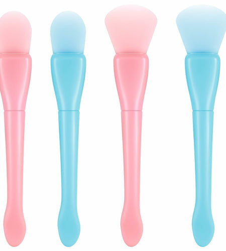 QFGasre Silicone Face Mask Brush Applicator Soft Beauty Tool Pink Blue