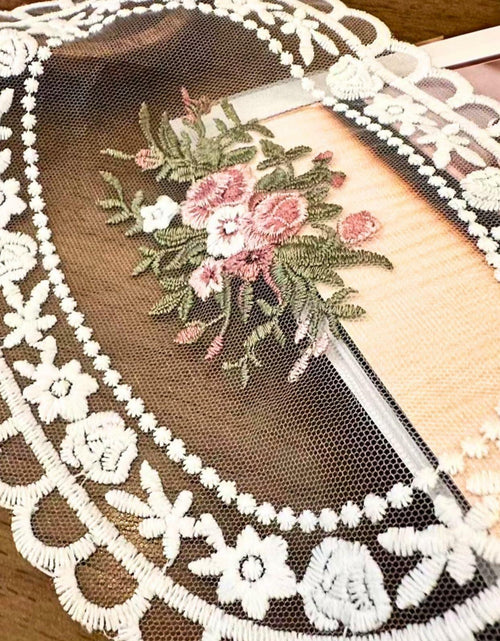 Load image into Gallery viewer, GlimVilo 2 Pack White Cotton Lace Doilies Place Mats Small2 Machine Wash
