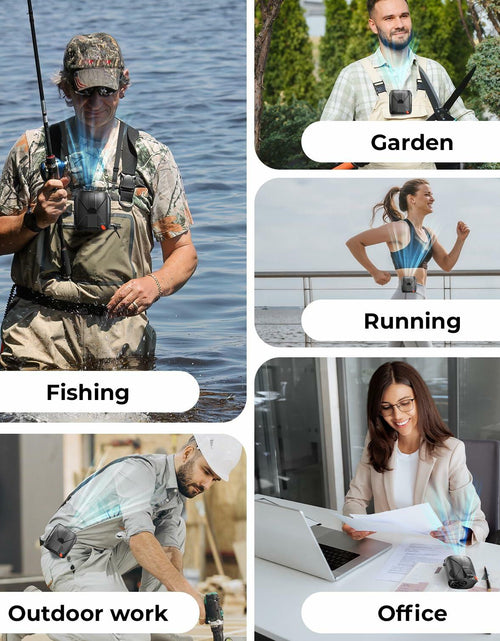 Load image into Gallery viewer, VOSFEEL 2025 Portable Waist Fan 10000mAh 6 Speeds 16000RPM Black
