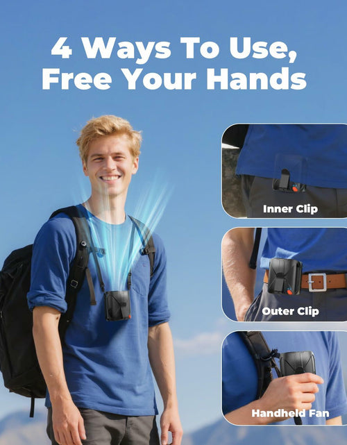 Load image into Gallery viewer, VOSFEEL 2025 Portable Waist Fan 10000mAh 6 Speeds 16000RPM Black
