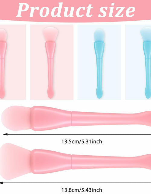 Load image into Gallery viewer, QFGasre Silicone Face Mask Brush Applicator Soft Beauty Tool Pink Blue
