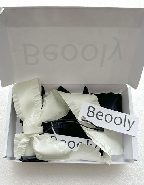 Load image into Gallery viewer, Beooly Hair Bows 2PCS Metal Hair Clips Beige Black Large Barrettes
