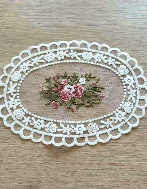Load image into Gallery viewer, GlimVilo 2 Pack White Cotton Lace Doilies Place Mats Small2 Machine Wash

