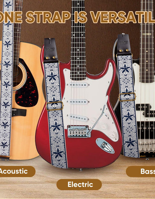Load image into Gallery viewer, JIPIS Guitar Strap GS-89 with Head Strap 2 Buckles and 3 Picks Set
