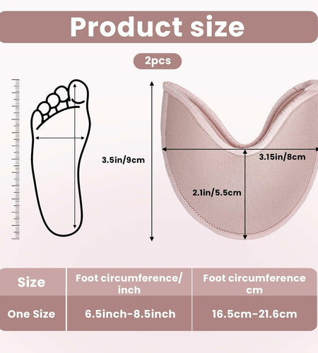 Prasacco Ballet Toe Pads Soft Breathable Elastic Reusable Size 6-9