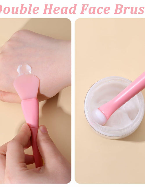 Load image into Gallery viewer, QFGasre Silicone Face Mask Brush Applicator Soft Beauty Tool Pink Blue
