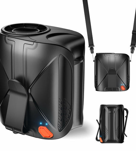 VOSFEEL 2025 Portable Waist Fan 10000mAh 6 Speeds 16000RPM Black