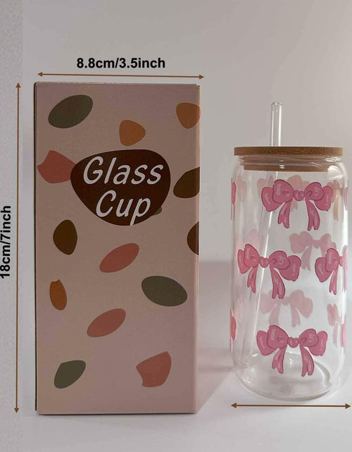Load image into Gallery viewer, MEOGUTYI Cool Aunties Nephew 16oz Glass Can Shaped Cups with Lids &amp; Straws
