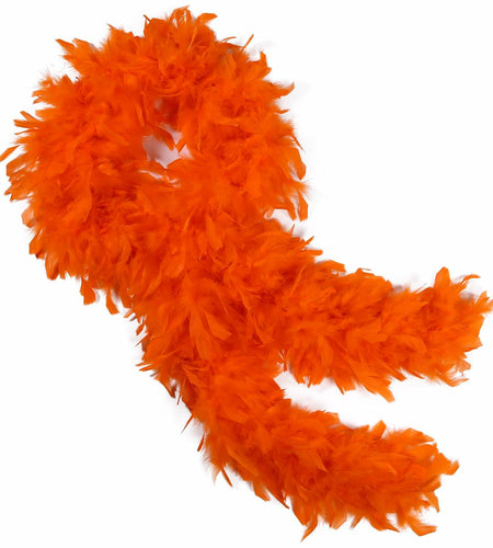 THARAHT Orange Chandelle Turkey Feather Boa 2 Yards 40g DIY Craft Party