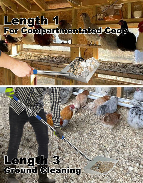 Load image into Gallery viewer, YQDHYLYH Metal Chicken Poop Scooper Heavy Duty Silver Large Coop Tool
