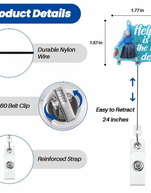 Load image into Gallery viewer, BEZTN Help is on The Way Dear Badge Reel Retractable ID Holder Nurse Gifts
