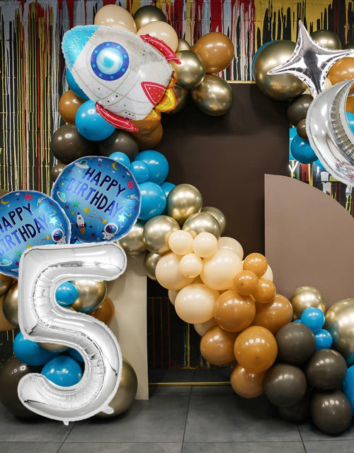Load image into Gallery viewer, HXOUSE 6Pcs Extra Large Space Balloon Set Rocket Moon Planet 40" No.5
