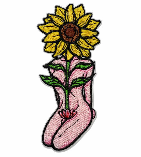 EMBRO BOF Sunflower Iron On Patch 3.5in Colorful Embroidered Flower