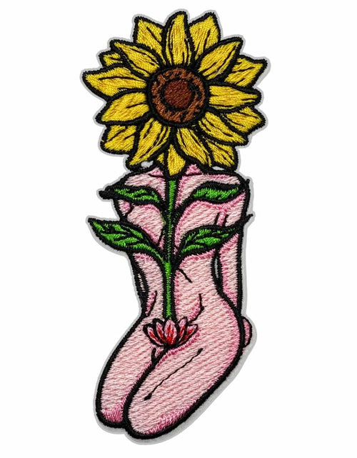 Load image into Gallery viewer, EMBRO BOF Sunflower Iron On Patch 3.5in Colorful Embroidered Flower
