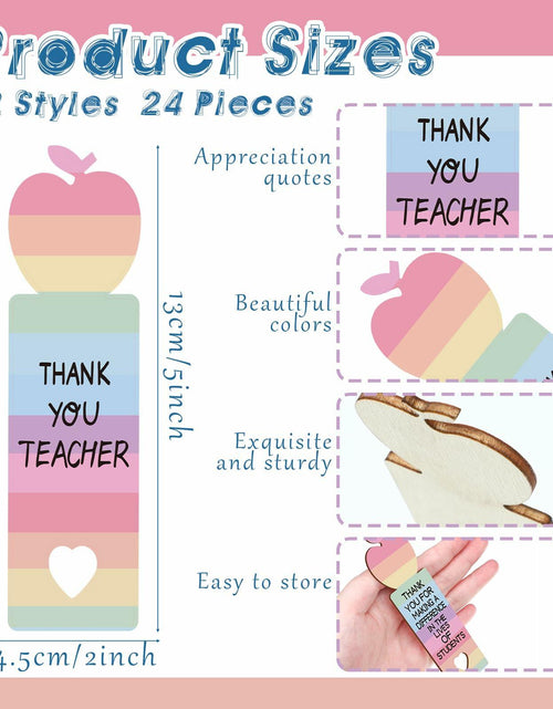 Load image into Gallery viewer, Glenmal Pink Inspirational Wood Bible Verse Bookmarks 24 Pcs Bulk Gift

