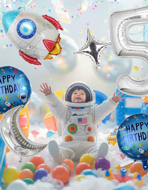 Load image into Gallery viewer, HXOUSE 6Pcs Extra Large Space Balloon Set Rocket Moon Planet 40" No.5
