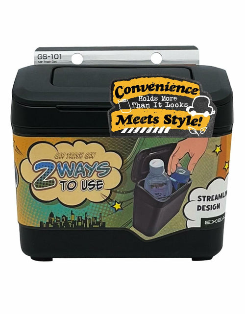 Load image into Gallery viewer, EXEA Car Trash Can Two-Way Open Door Pocket Easy Disposal GS-101 Japan
