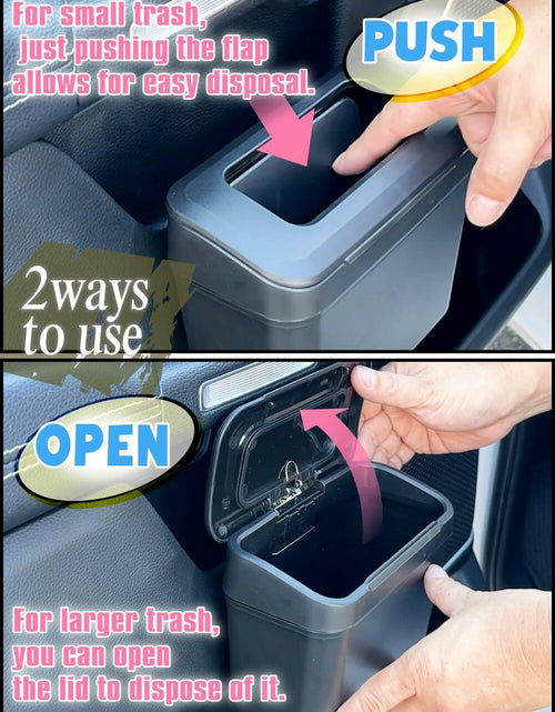 Load image into Gallery viewer, EXEA Car Trash Can Two-Way Open Door Pocket Easy Disposal GS-101 Japan
