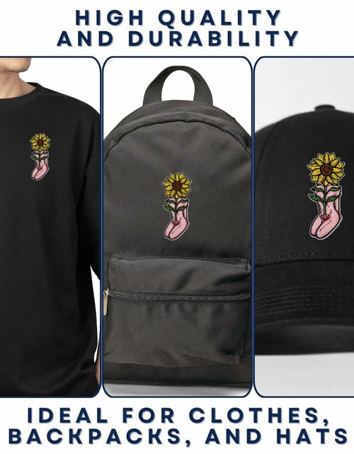 Load image into Gallery viewer, EMBRO BOF Sunflower Iron On Patch 3.5in Colorful Embroidered Flower
