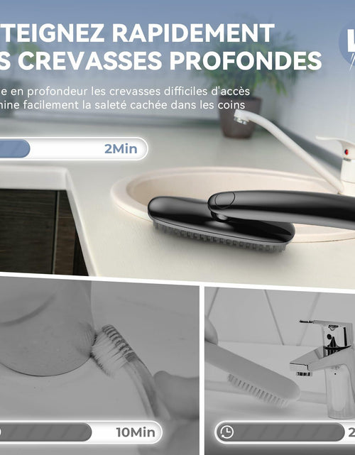 Load image into Gallery viewer, Cleangor Rotatebrush Rotating Crevice Cleaning Brush Black 1 Count
