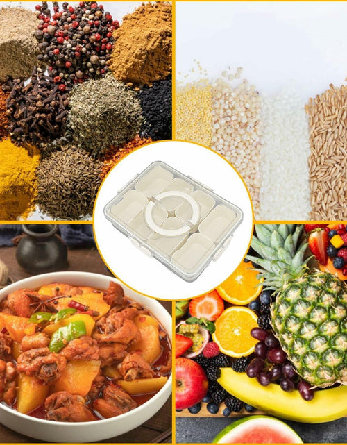 Load image into Gallery viewer, SIXRUN Condiment Serving Tray 8 Compartments Plastic Small White
