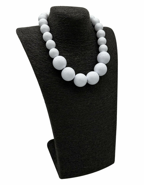 Load image into Gallery viewer, JHWZAIY White Acrylic Beaded Necklace Chunky Statement 02 Set
