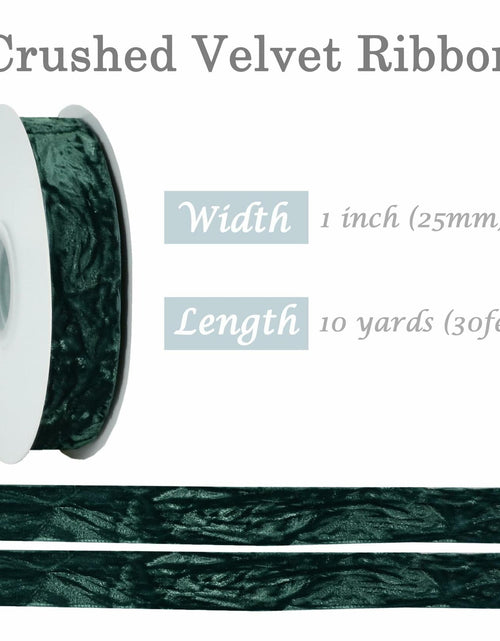 Load image into Gallery viewer, RIBBOOO Wine Red Velvet Ribbon 3/8in x 10yd Luxury Crushed Velvet
