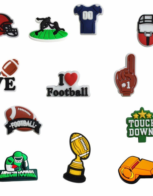 Load image into Gallery viewer, Generic Football Shoes Charms 12PCS Sport Wristbands Decoration Orange
