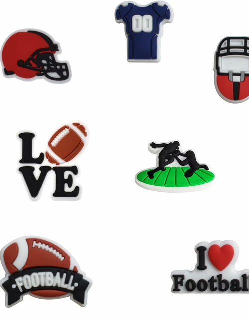 Load image into Gallery viewer, Generic Football Shoes Charms 12PCS Sport Wristbands Decoration Orange
