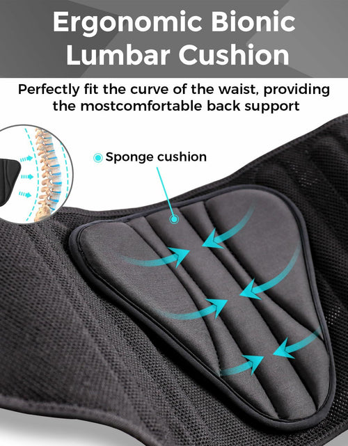 Load image into Gallery viewer, YAHA Back Brace Lower Back Support with Lumbar Pad 5 Stays Black Size XXL
