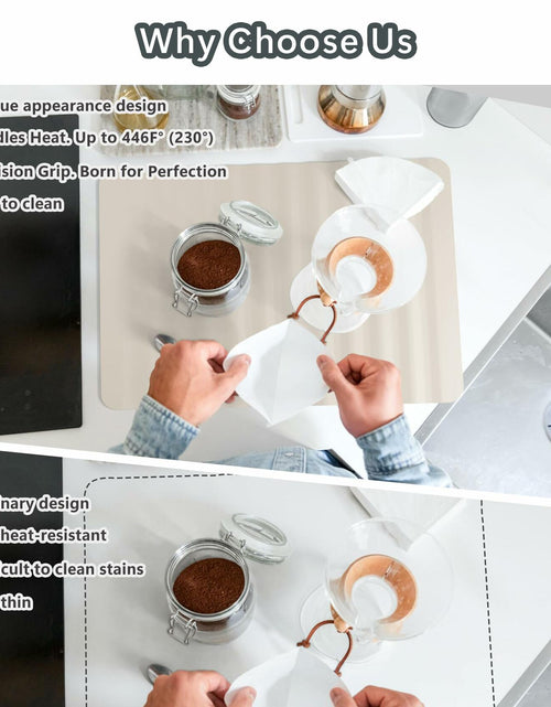 Load image into Gallery viewer, Li&amp;Zhao Dish Drying Mat Foldable Heat Resistant Easy Clean Black
