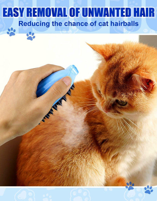 Load image into Gallery viewer, 4-in-1 Cat Steam Brush Spritz Defur Comb Indoor Blue Pet Grooming Tool
