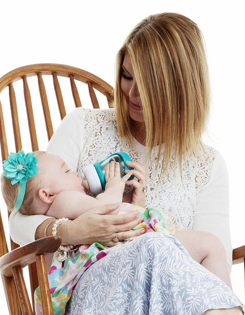 Load image into Gallery viewer, Joovy Boob Silicone Sleeve Blue Fits 5 Ounce Glass Baby Bottle
