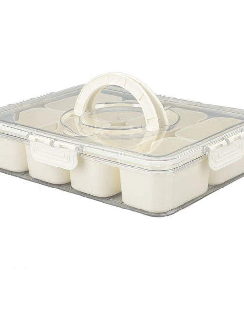 Load image into Gallery viewer, SIXRUN Condiment Serving Tray 8 Compartments Plastic Small White
