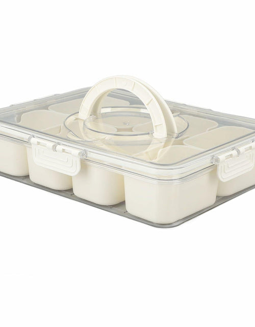 Load image into Gallery viewer, SIXRUN Condiment Serving Tray 8 Compartments Plastic Small White
