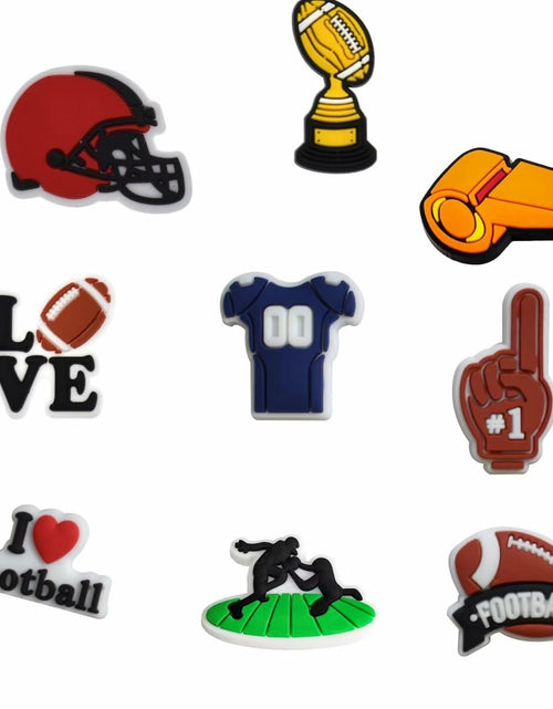 Load image into Gallery viewer, Generic Football Shoes Charms 12PCS Sport Wristbands Decoration Orange
